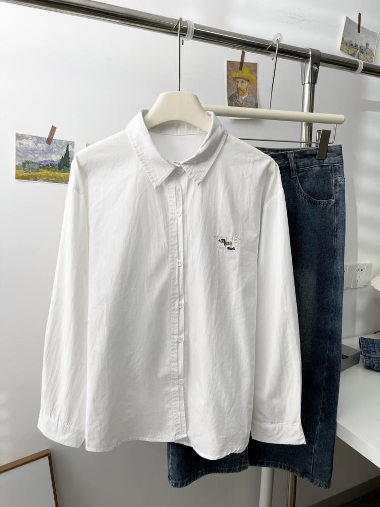 【tops】刺繍シャツ　M29908