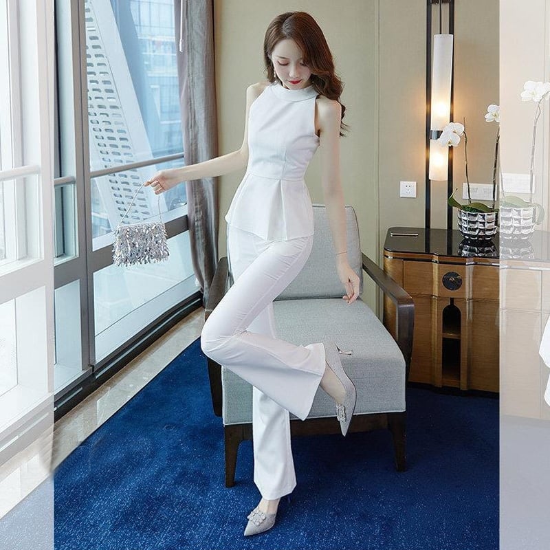 【set】タンクトップ+ラッパズボン２点セットF7187