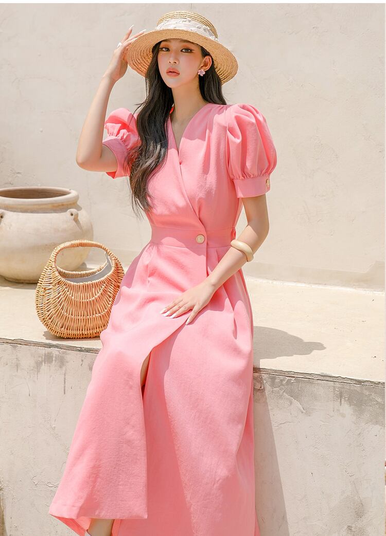 【dress】パフスリーブワンピース G20187