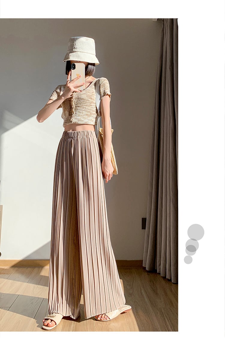 【bottoms】シフォンギャザーガウチョパンツG20984