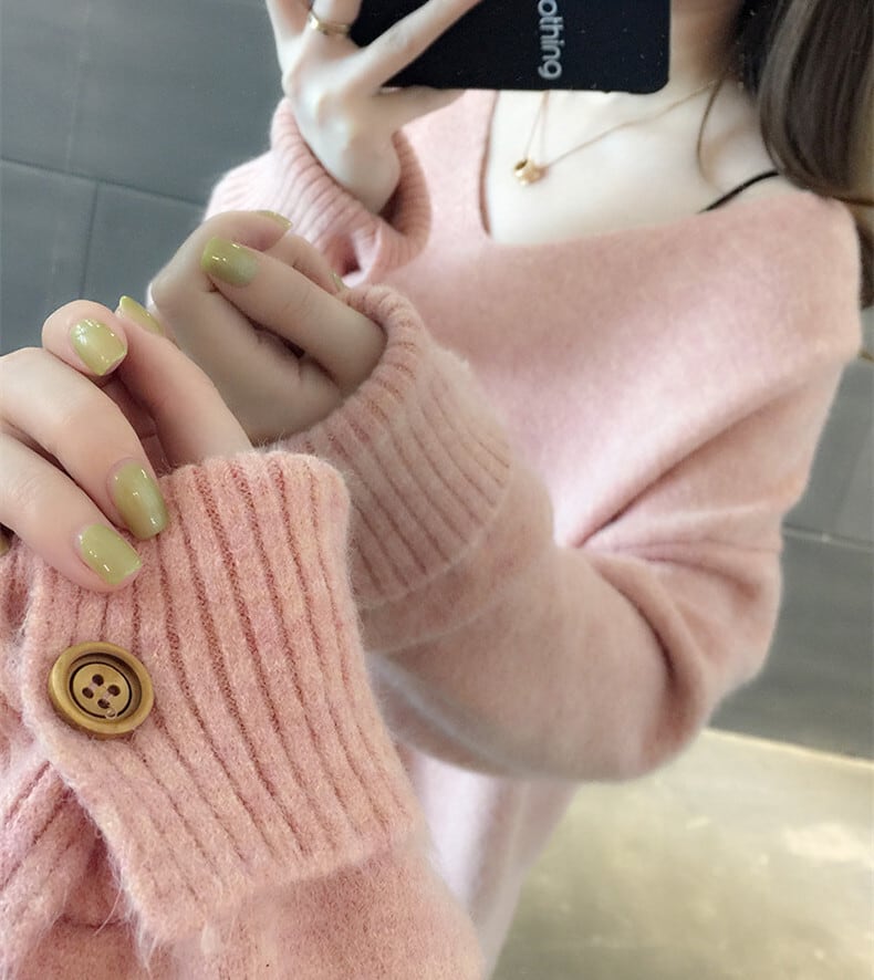 【tops】Vネックニットセーター　M28858