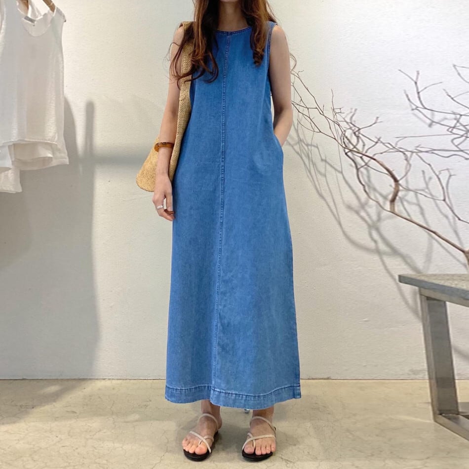 【dress】デニムベストワンピース　M23881