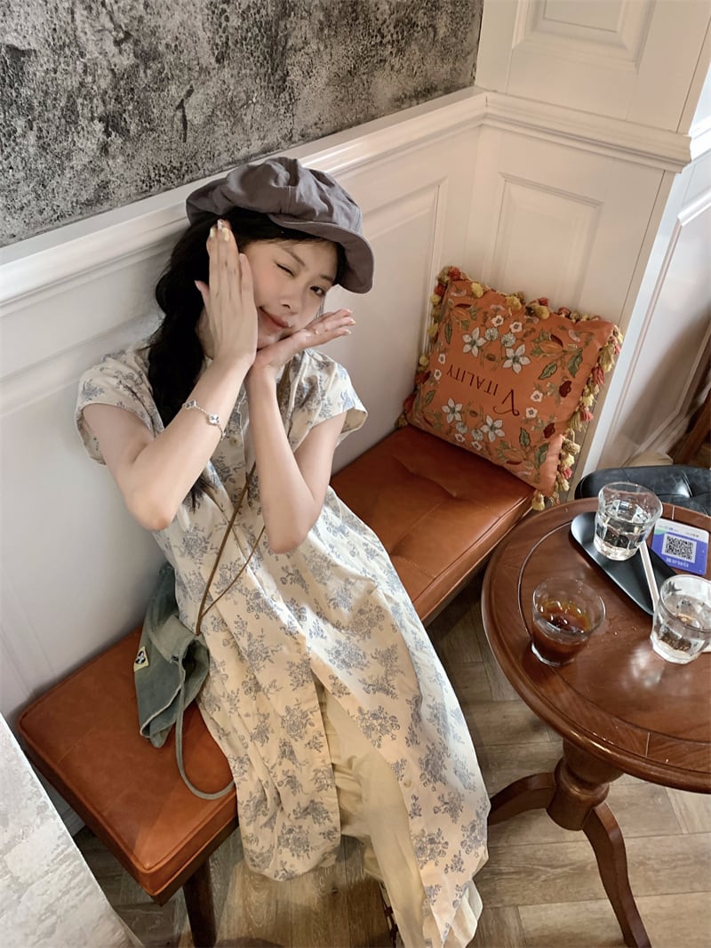 【dress】花柄ワンピース　M24373