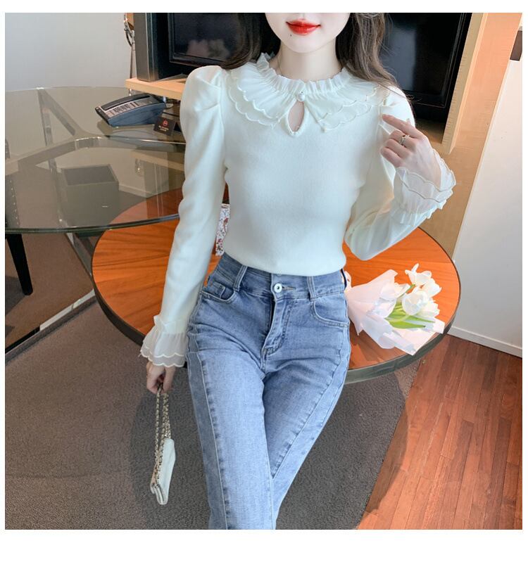 【tops】レースニットトップス　M18850