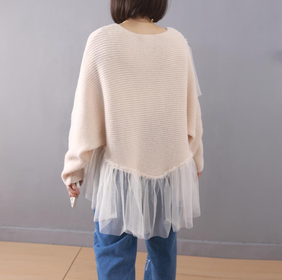 【tops】チュールドッキングニットセーター　M26966