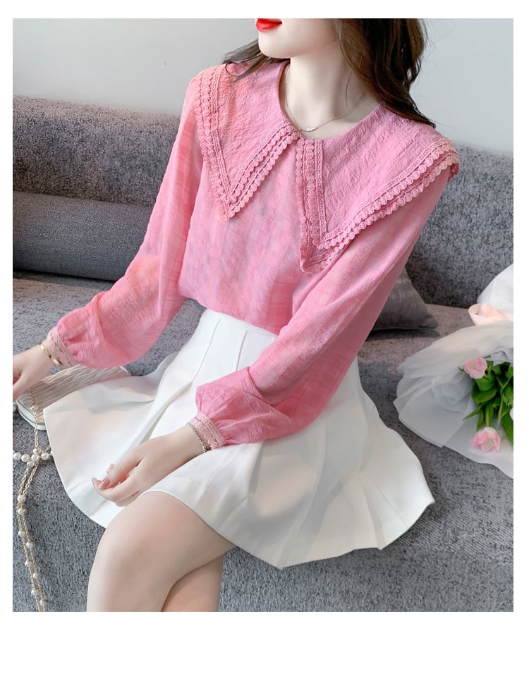 【tops】ドールカラーシャツトップス　M28616