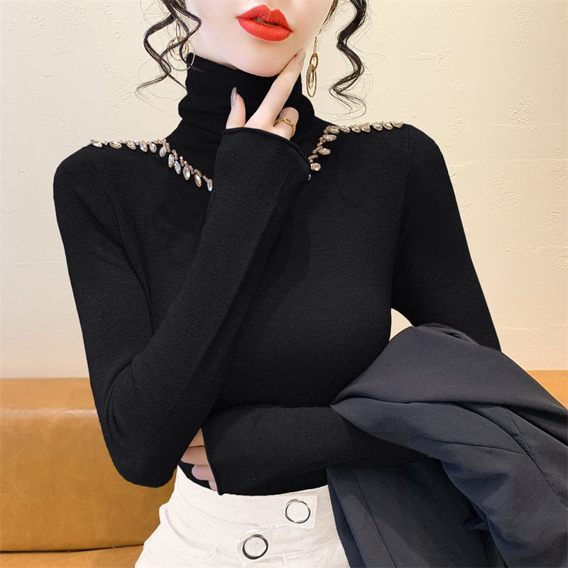 【tops】ビジューニットトップス　M27731