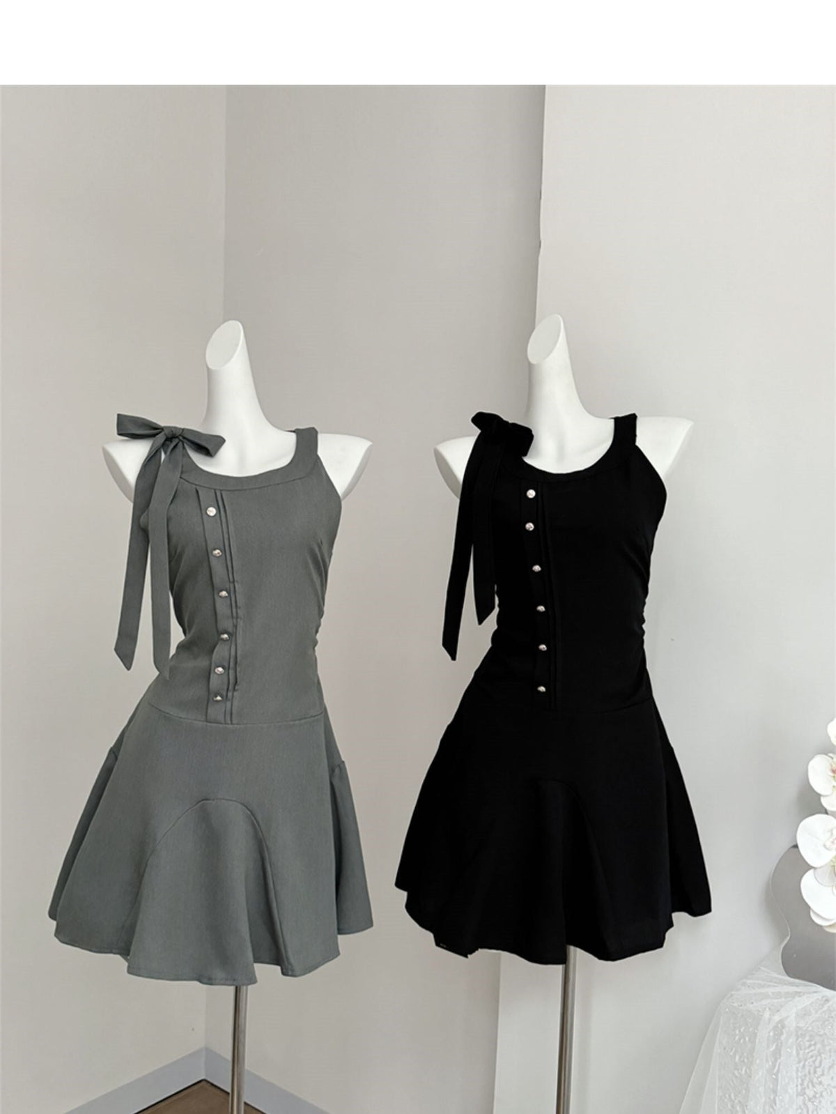 【dress】リボン付きキャミワンピース　M23969
