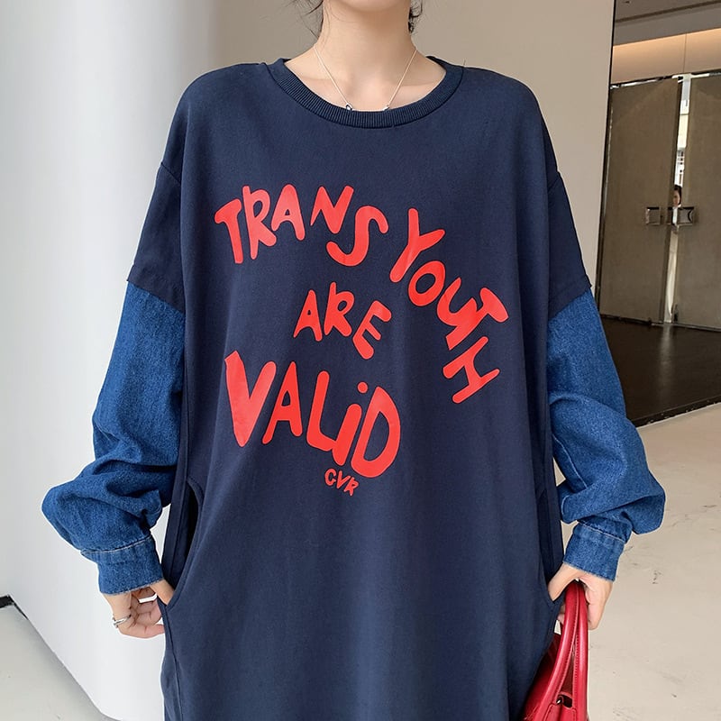 【dress】プリントカジュアルワンピース　M18590