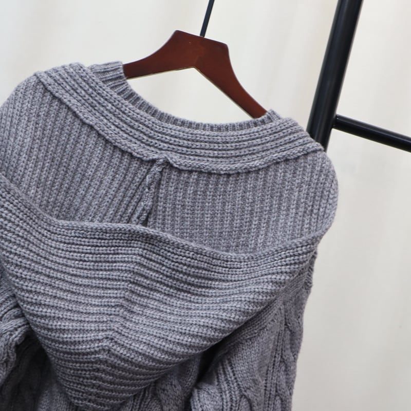 【tops】レース切り替えニットセーター　M27899