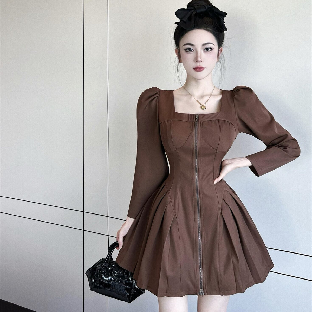 【dress】ファスナーワンピース　M27408