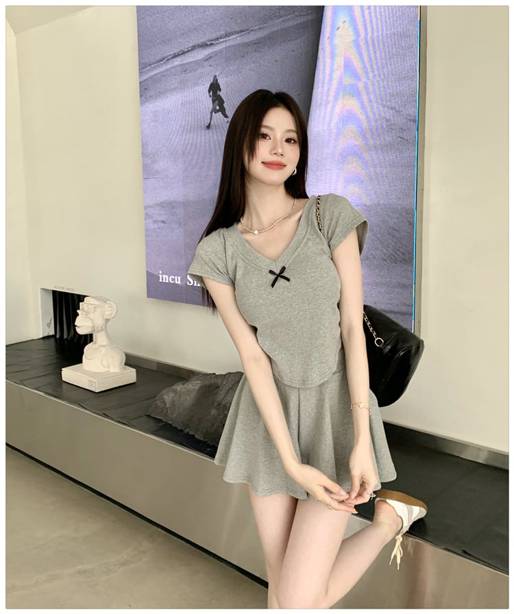 【set】Tシャツ×スカートセット　M24163