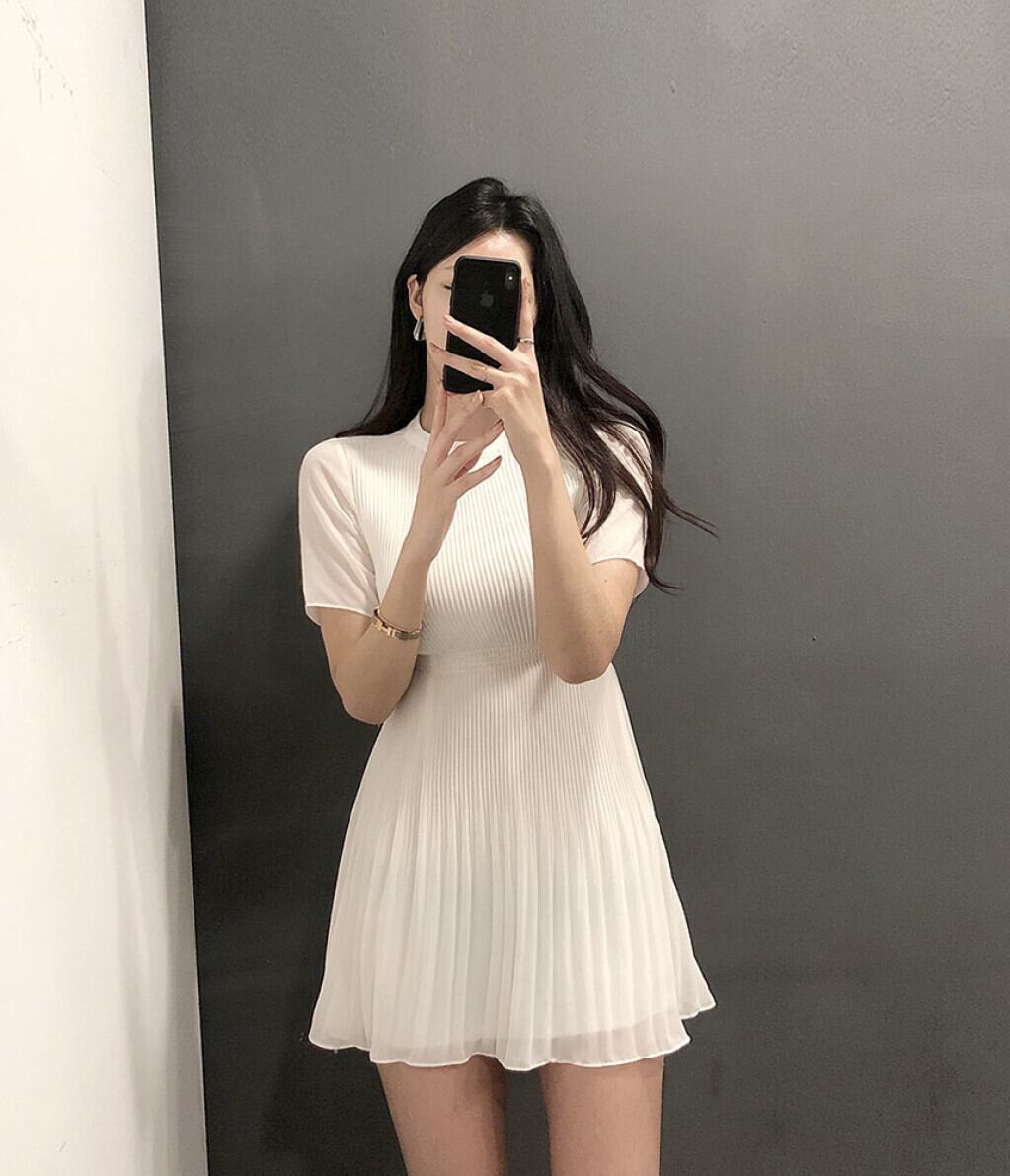 【dress】韓流スタイルchic気質満点シンプル ラウンドネック着痩せレディースワンピース G13848