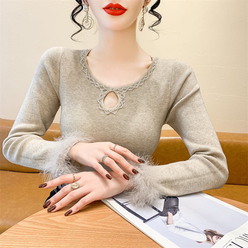 【tops】ファーニットトップス　M28219