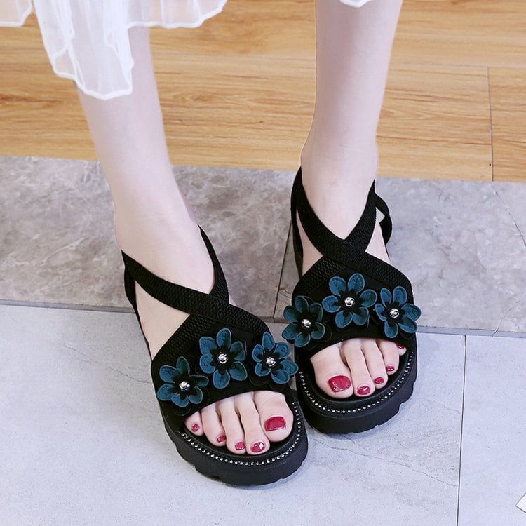 【shoes】立体フラワーサンダル　M24651