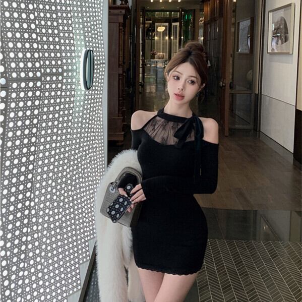 【dress】レースドッキングワンピース　M28189