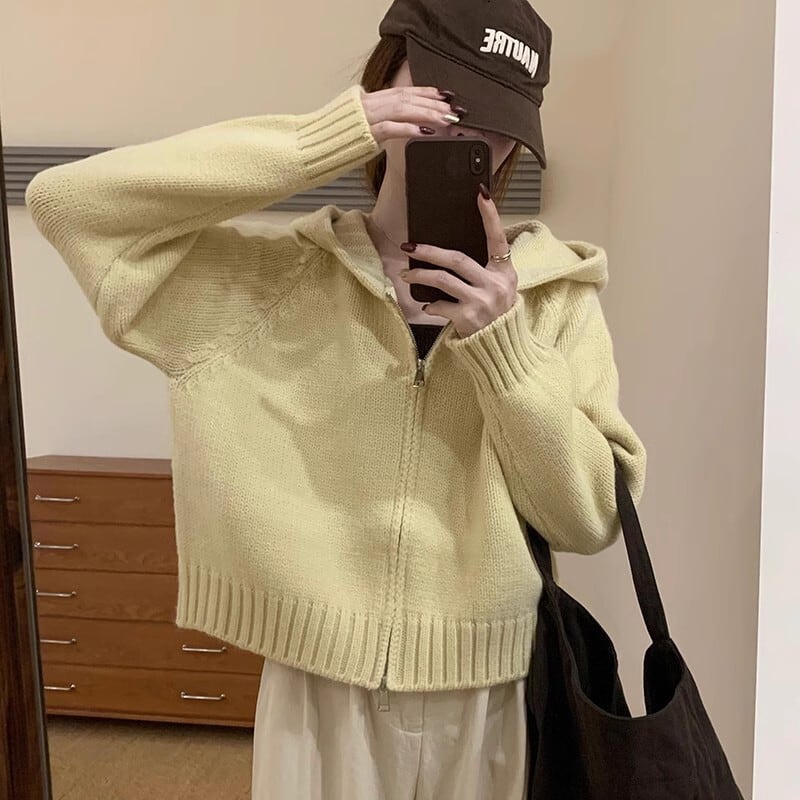 【outer】ファスナーニットカーデ　M27078