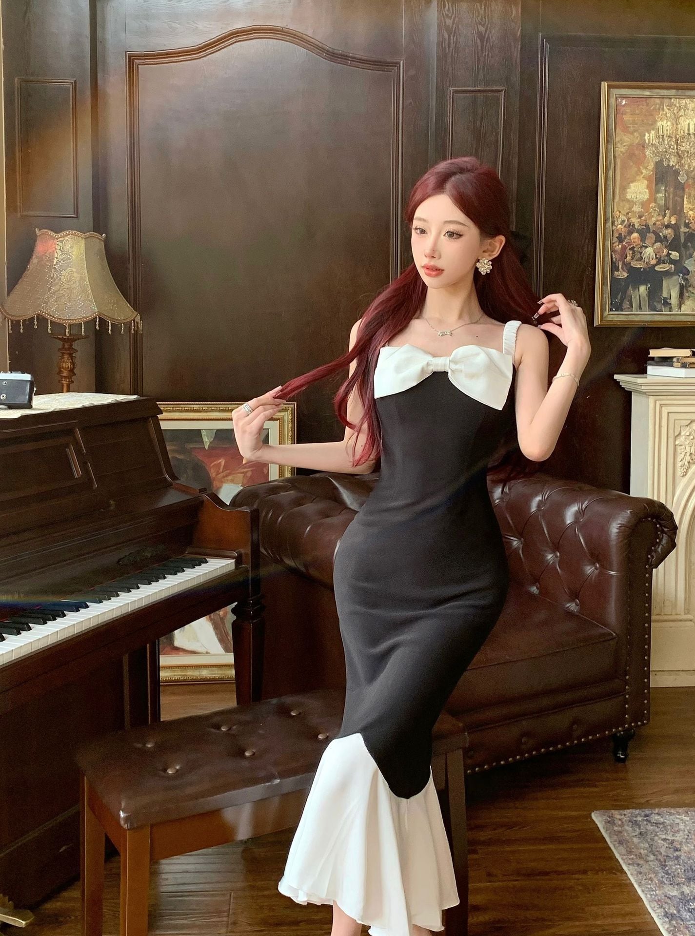 【dress】オフショルダーマーメイドワンピース G21117