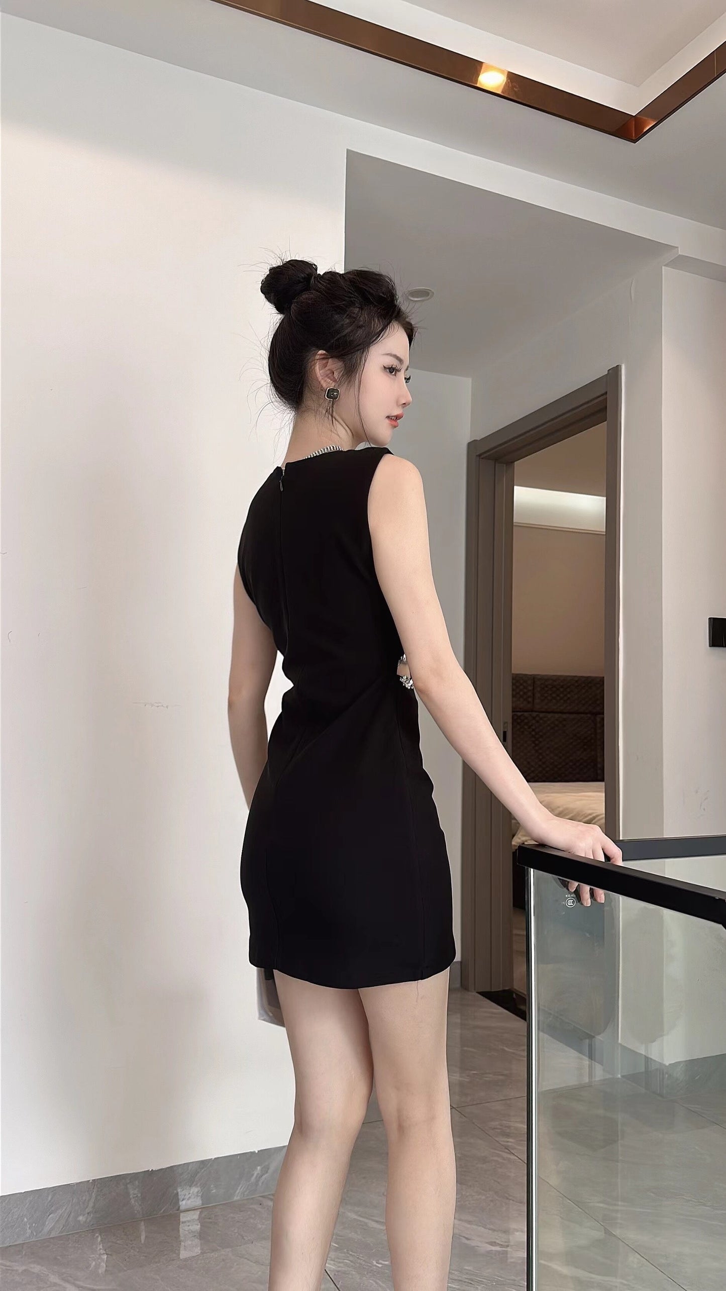 【dress】ウエストカットノースリーブワンピース G21053