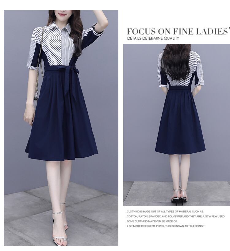 【dress】ファッションエレガント好感度UP!気質満点レトロ夏着痩せ ワンピース G0353