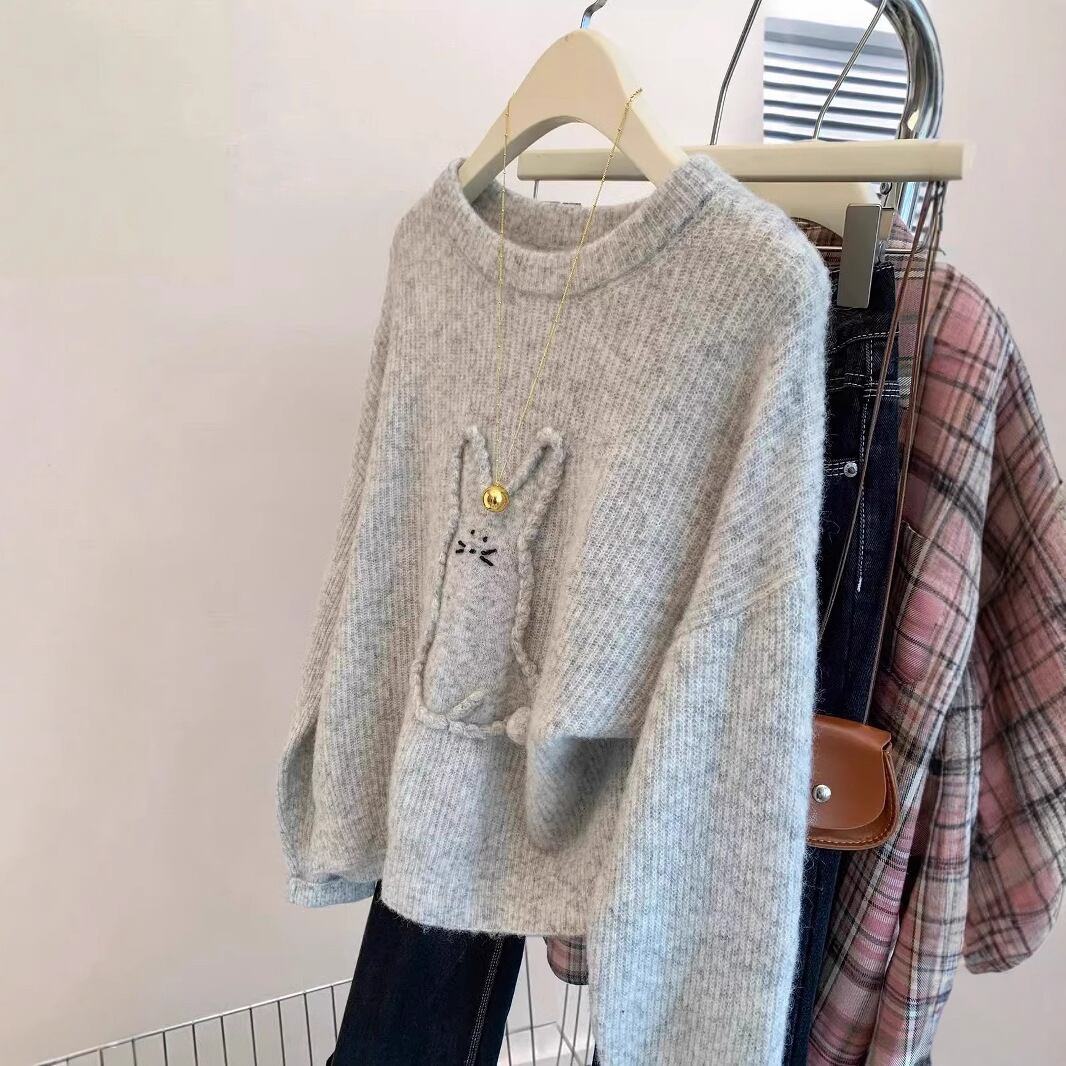 【tops】クルーネックニットセーター　M29158