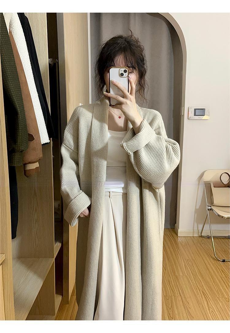 【outer】ロング丈ニットカーデ　M19009