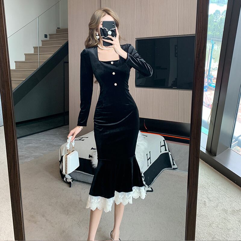【dress】マーメイドワンピース　M18538