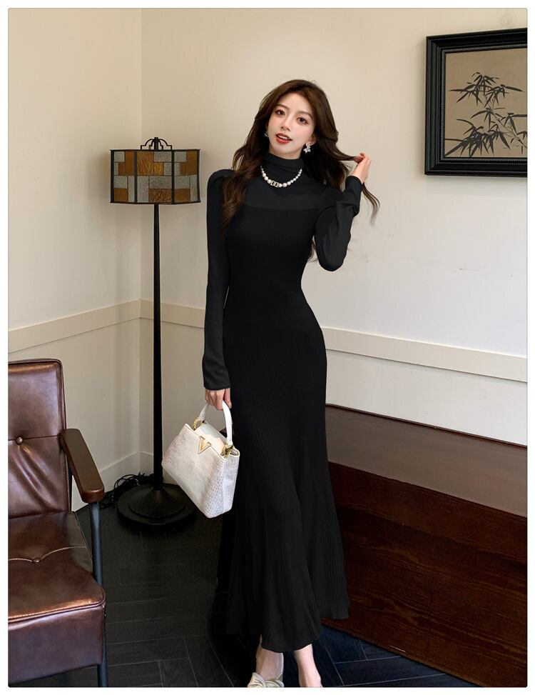 【dress】マーメイドニットワンピース　M27389
