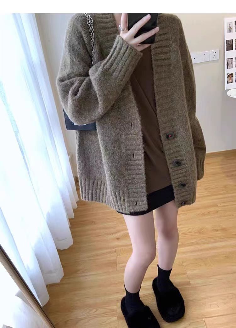 【outer】Vネックニットカーデ　M26309