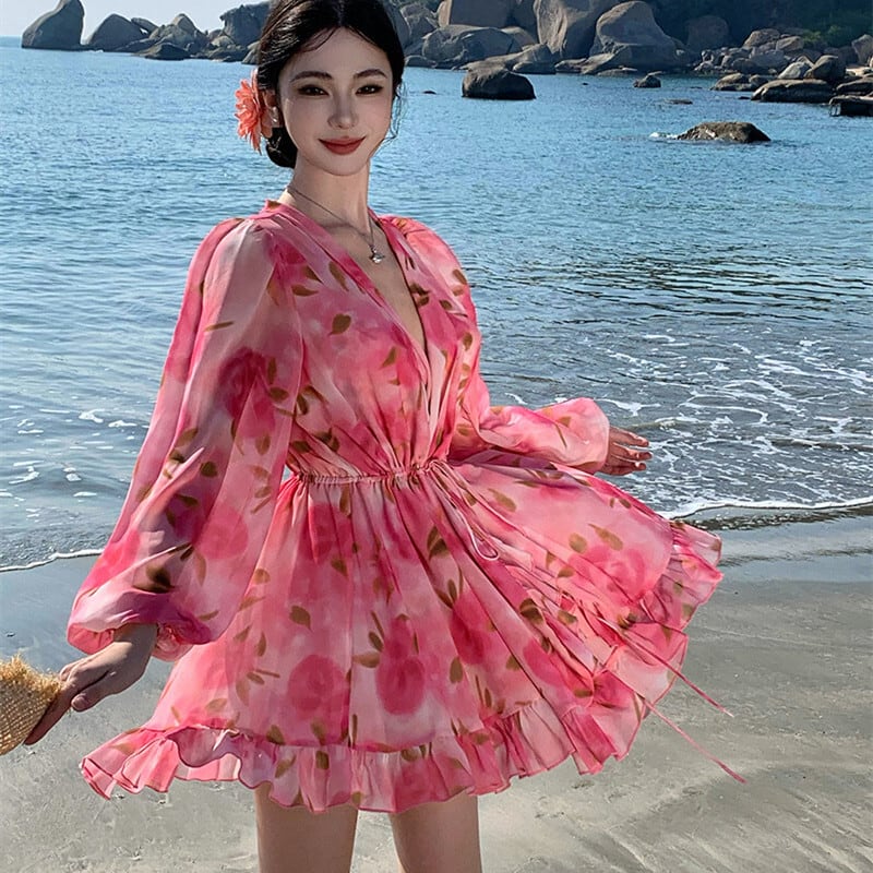 【dress】花柄ワンピース　M29325