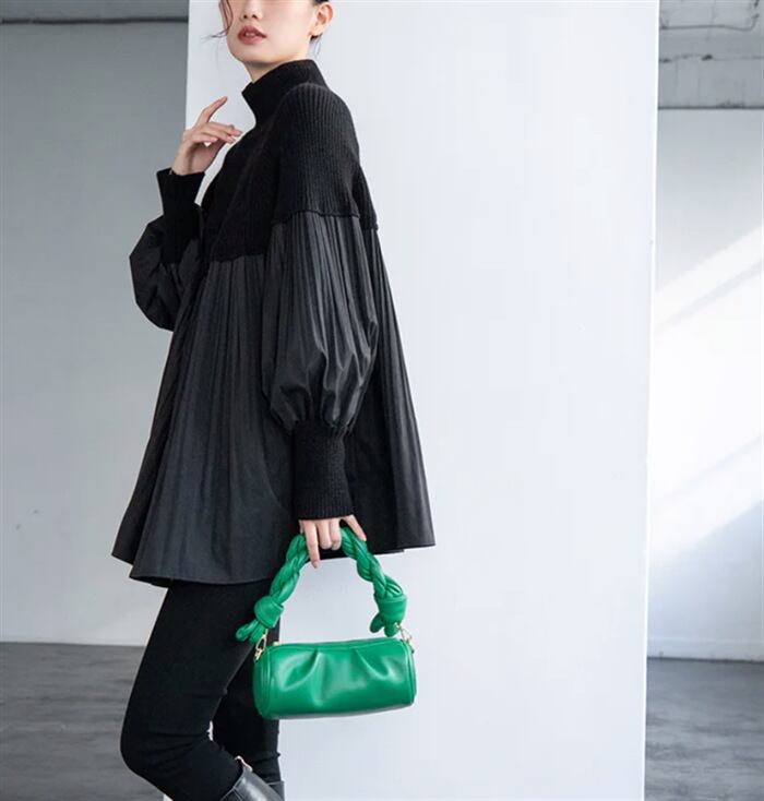 【tops】ニットドッキングトップス　M18436