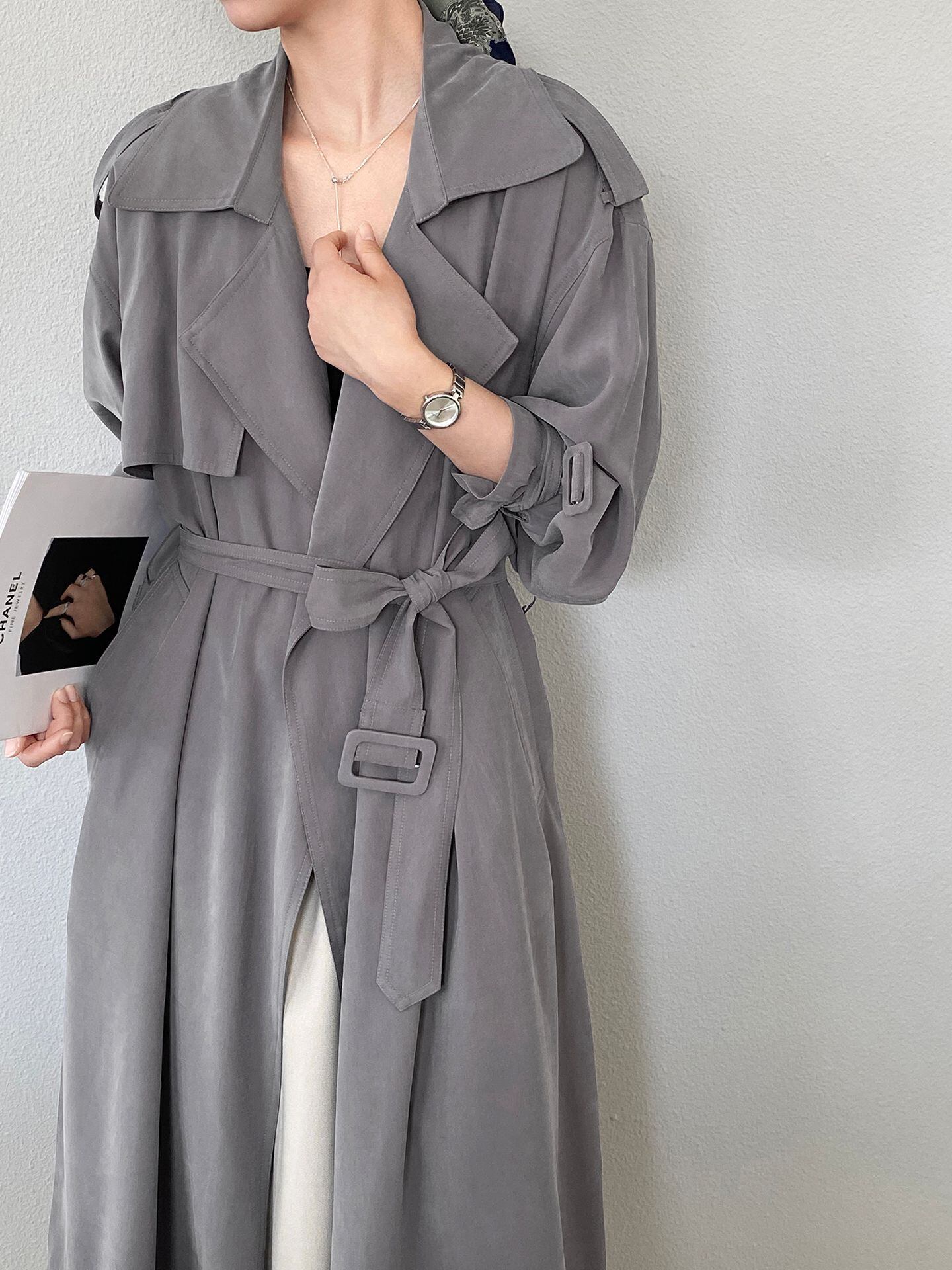 【outer】ロングトレンチコート Q8280