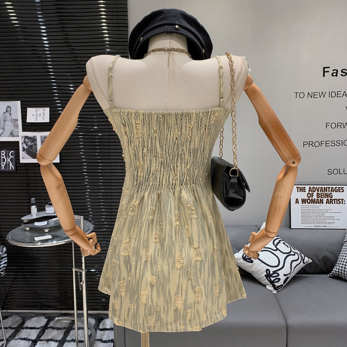 【dress】デニムキャミワンピース　M25022