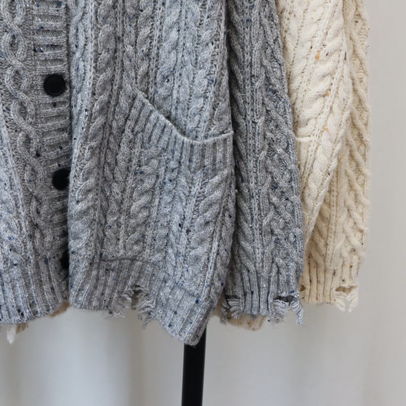 【outer】Vネックニットカーデ　M26371