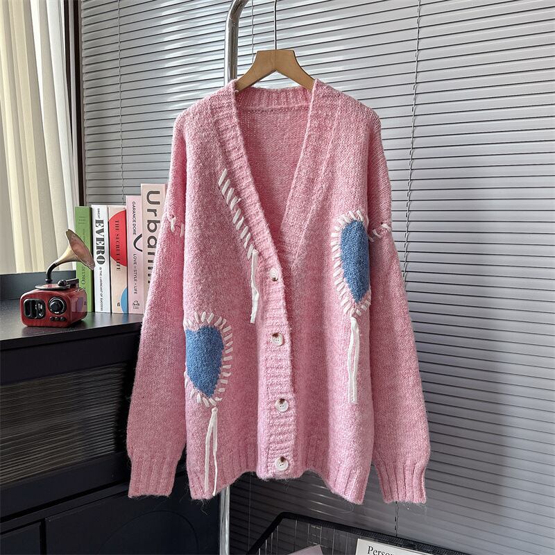 【outer】Vネックニットカーデ　M19102