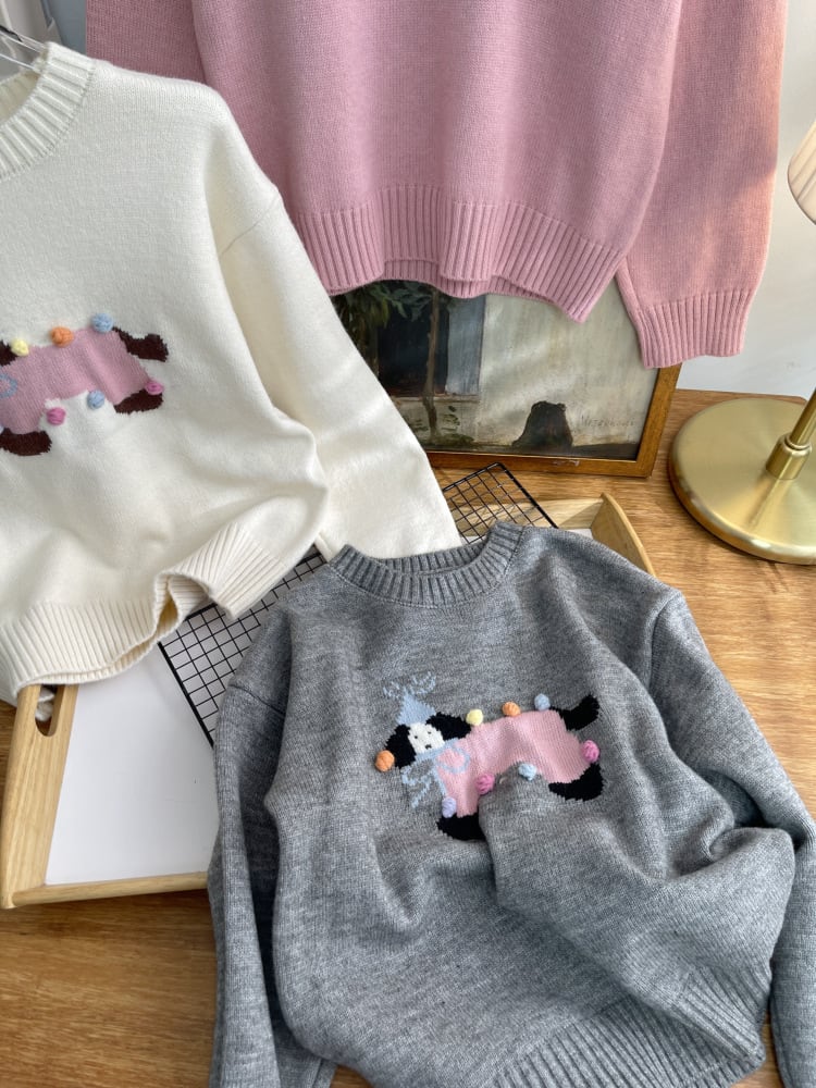 【tops】ジャカードニットセーター　M26855