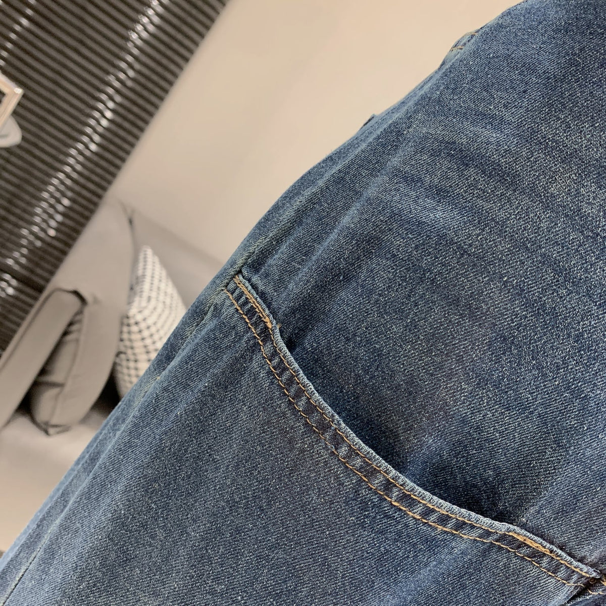 【set】Vネックベスト×デニムパンツセット　M25269