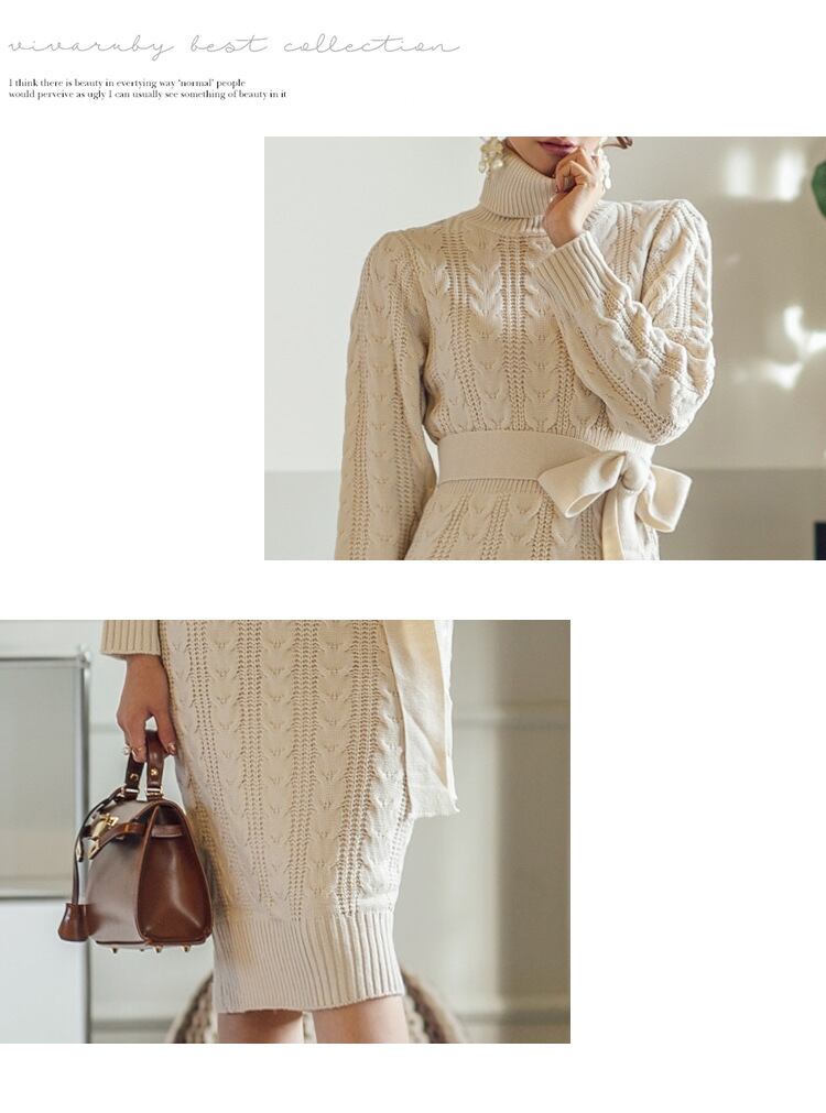 【dress】ハイネックワンピース　M18805