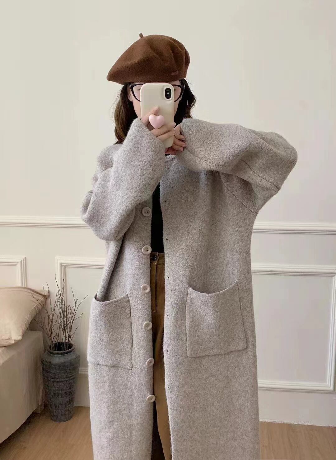 【outer】ロング丈ニットカーデ　M27282