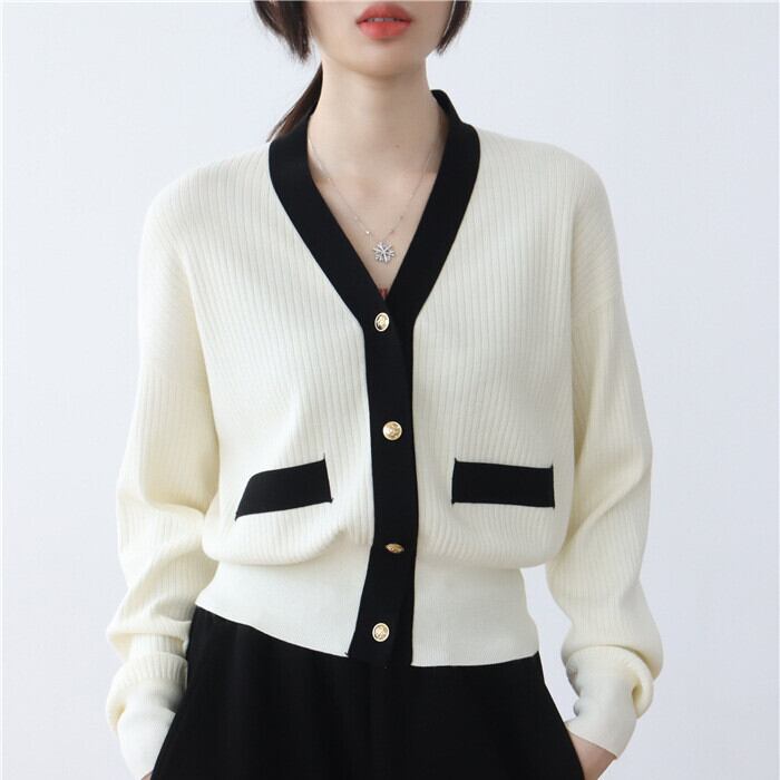 【outer】Vネックニットカーデ　M27234