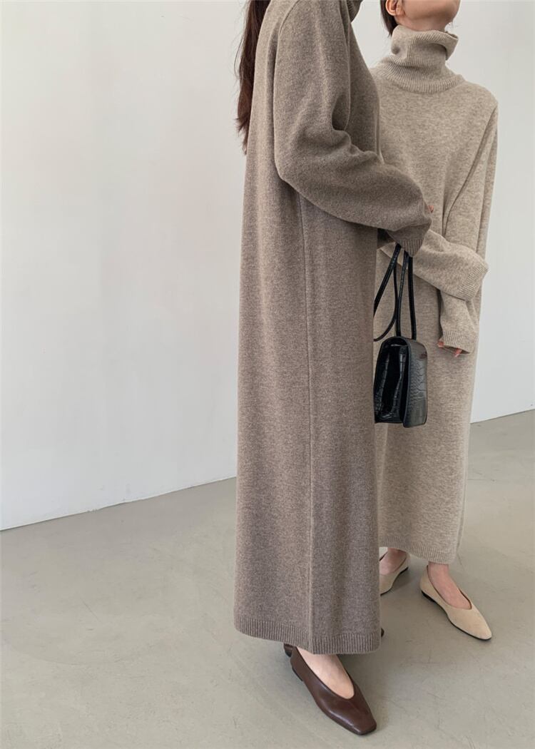 【dress】ロングニットワンピース　N2196