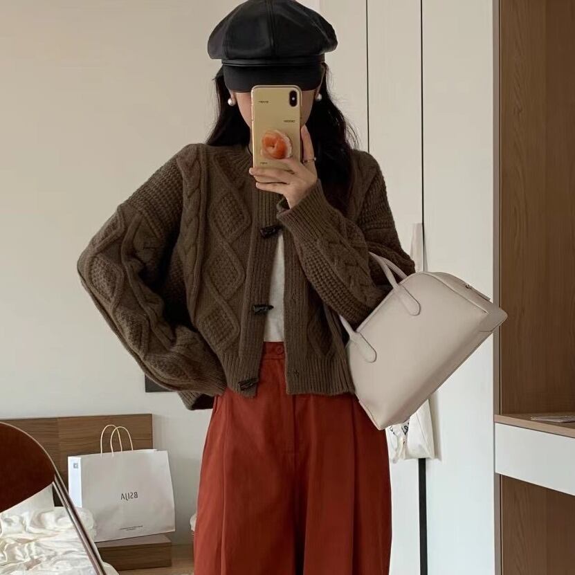【outer】クルーネックニットカーデ　M19107