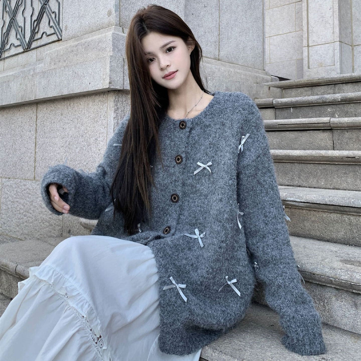 【outer】ニットカーデ　M27985