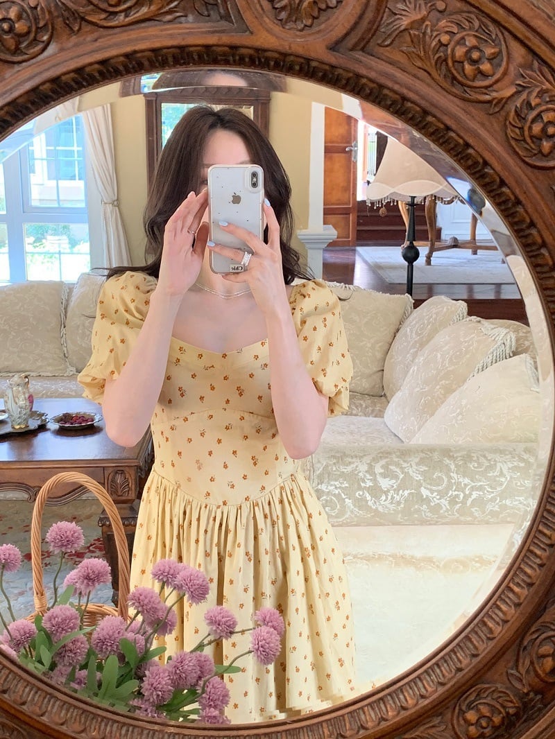 【dress】花柄ワンピース　M25042