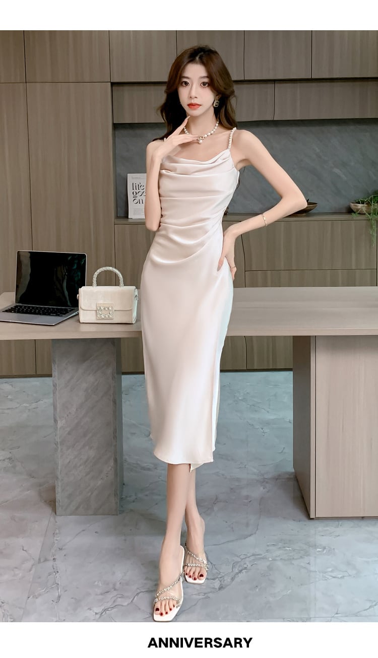 【dress】パールショルダーキャミワンピース　M31685