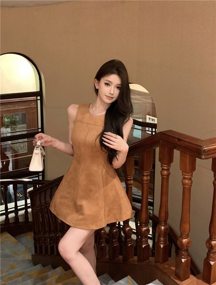 【dress】体型カバーAラインワンピース G21057