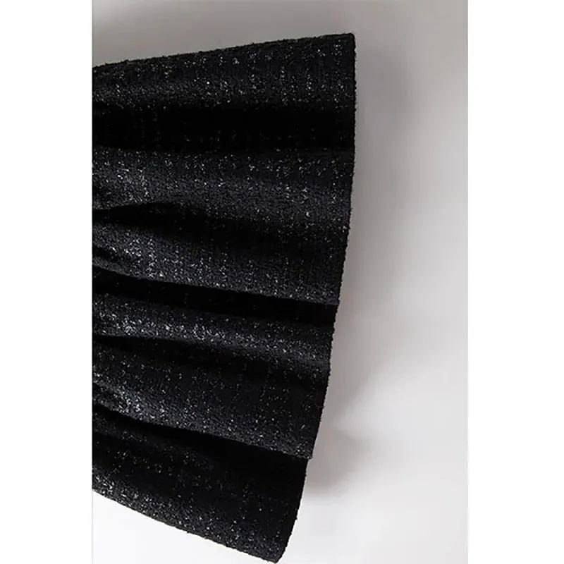 【dress】パールネックノースリーブツイートフレアワンピース　N2815