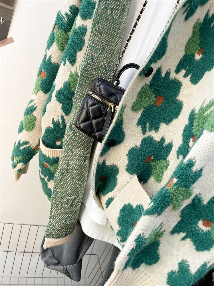 【outer】ジャカードニットカーデ　M28924