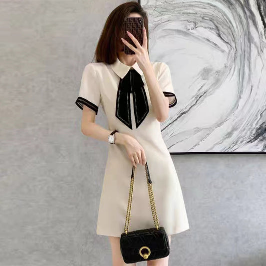 【dress】フランス風気質満点デザイン低身長にオススメ高級感着痩せレディースワンピース G13111