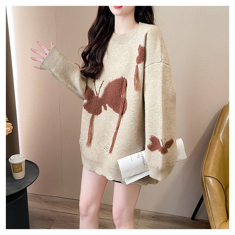 【tops】ジャカードニットセーター　M29170